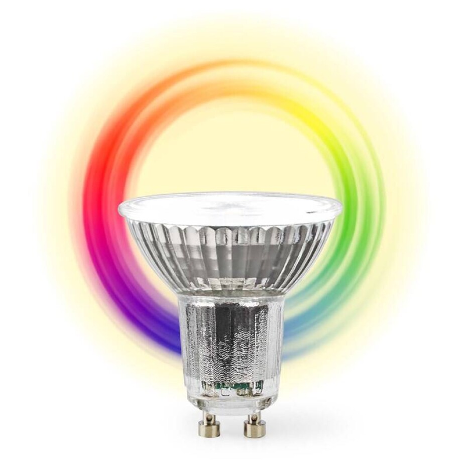 Nedis SmartLife bodová, Wi-Fi, GU10, 345 lm, 4.9 W, RGB / Teplá - studená bílá (WIFILRC10GU10) - main (0)