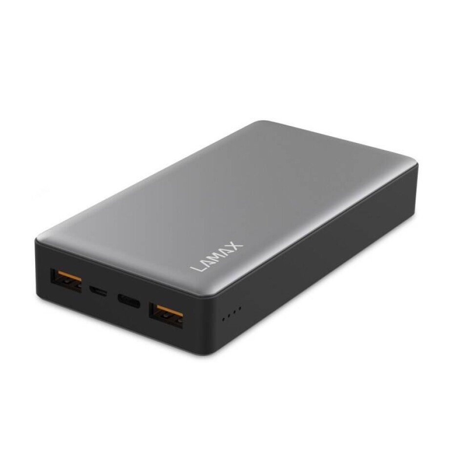 LAMAX 20 000 mAh, USB-C PD, QC 3.0 (LM20000FC) stříbrná - main (0)