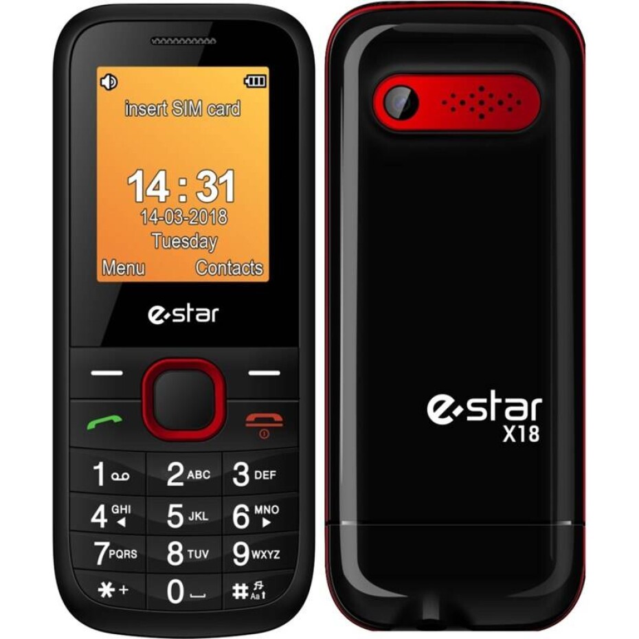 eStar X18 Dual Sim (EST000057) černý/červený - main (0)