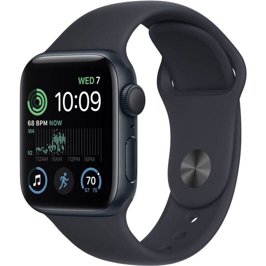 Apple Watch SE 2022 GPS 40mm pouzdro z temně inkoustového hliníku - temně inkoustový sportovní řemínek (MNJT3CS/A) - main (0)