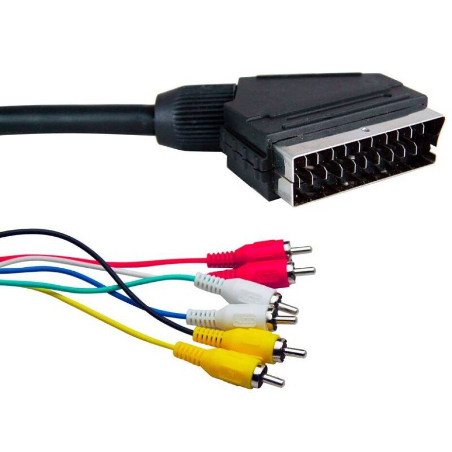 GoGEN SCART/6x CINCH, 1,5m (SCART6RCA150MM0) černý - main (0)