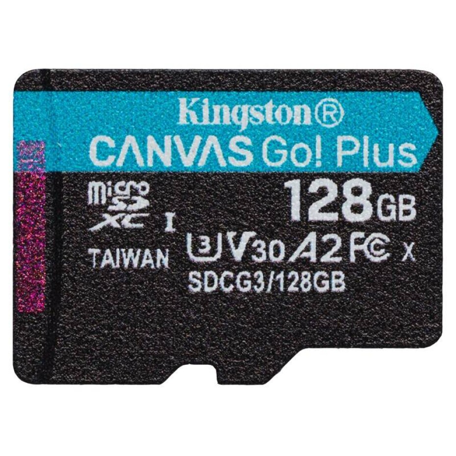 Kingston Canvas Go! Plus MicroSDXC 128GB UHS-I U3 (170R/90W) (SDCG3/128GBSP) - main (0)