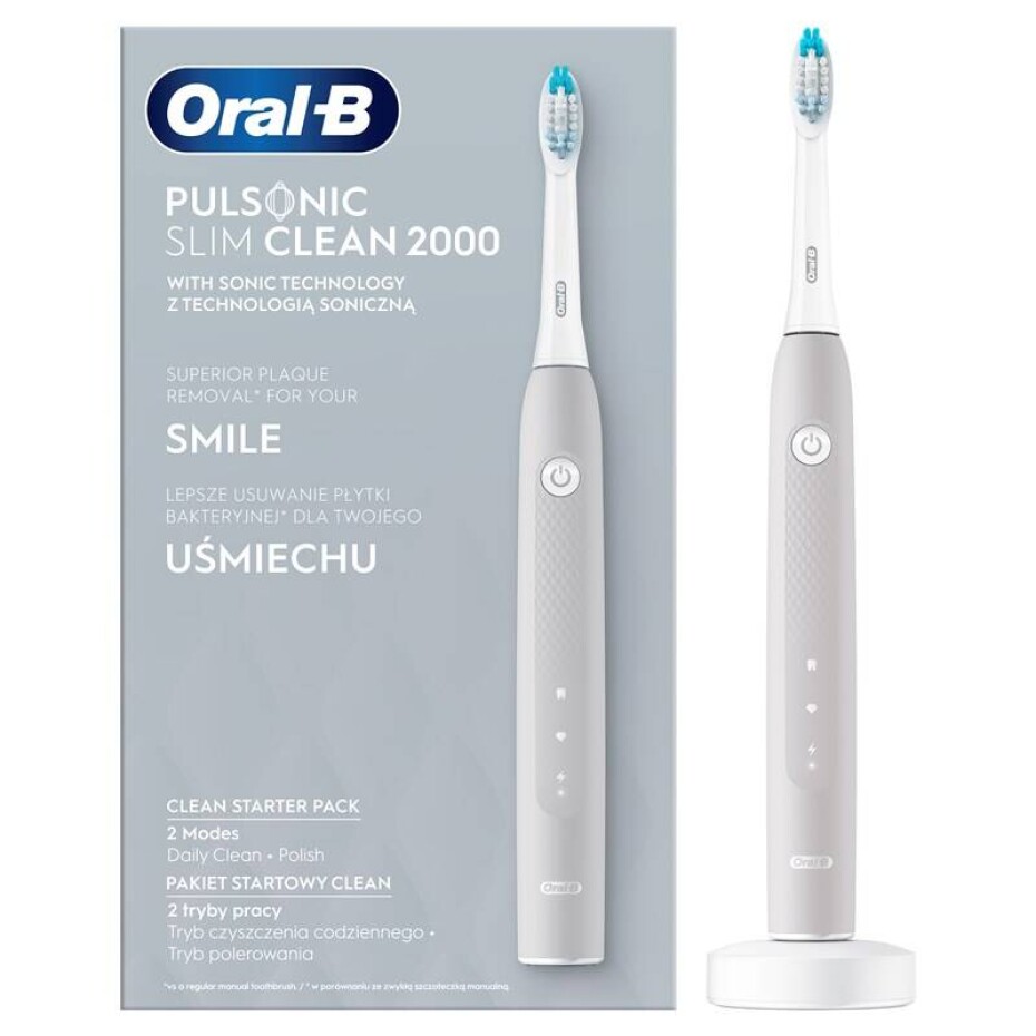 Oral-B Pulsonic Slim Clean 2000 Grey - main (0)