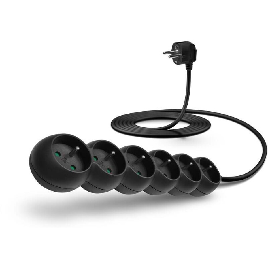 Connect IT 6x zásuvka, 3m (CES-1321-BK) černý - main (0)