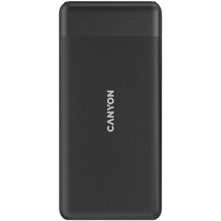 Canyon PB-1009B,10 000mAh Li-pol, In USB-C+Lightning, Out USB-C PD 20W+1xUSB-A QC 3.0 (CNE-CPB1009B) černá - main (0)