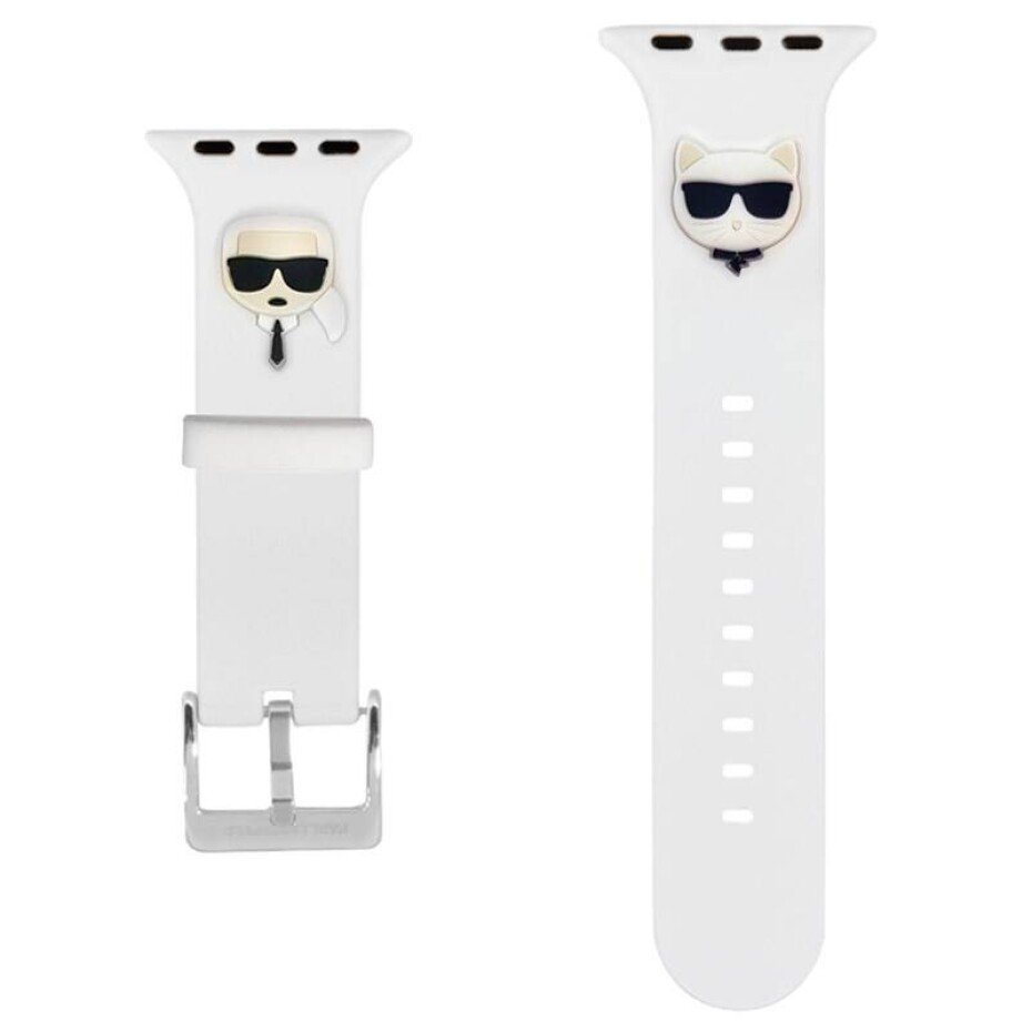 Karl Lagerfeld Karl and Choupette na Apple Watch 42/44/45mm (KLAWLSLCKW) bílý - main (0)