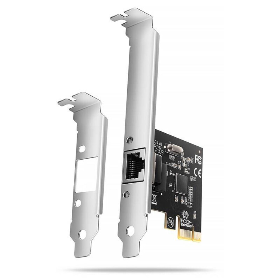 Axagon PCEE-GRL, PCIe síťová karta - 1x Gigabit Ethernet port (PCEE-GRL) stříbrná - main (0)