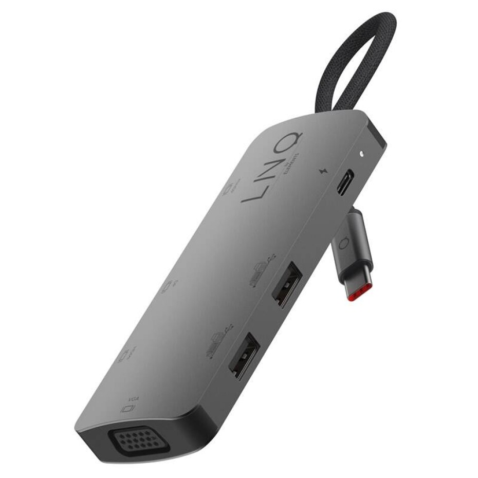 Linq byELEMENTS 7v1 USB-C HDMI Triple Display MST (LQ48019) šedý - main (0)