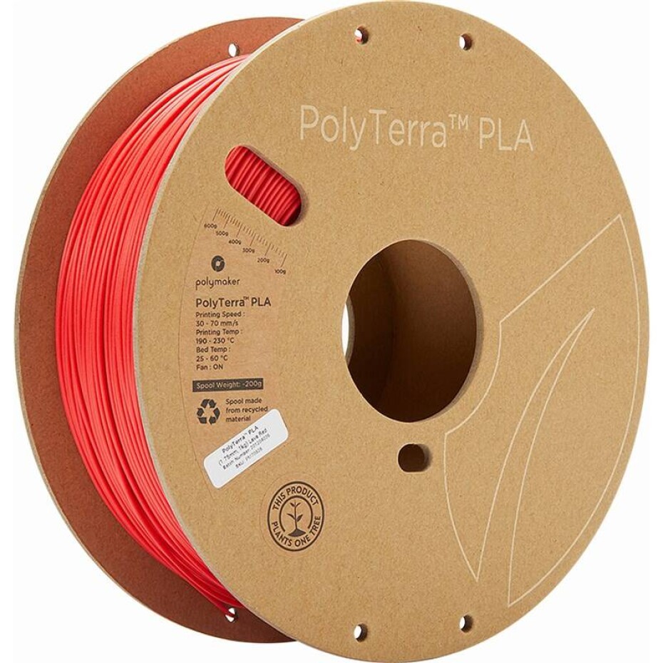 Polymaker PolyTerra PLA, 1,75 mm, 1 kg - Lava Red (PM70826) - main (0)