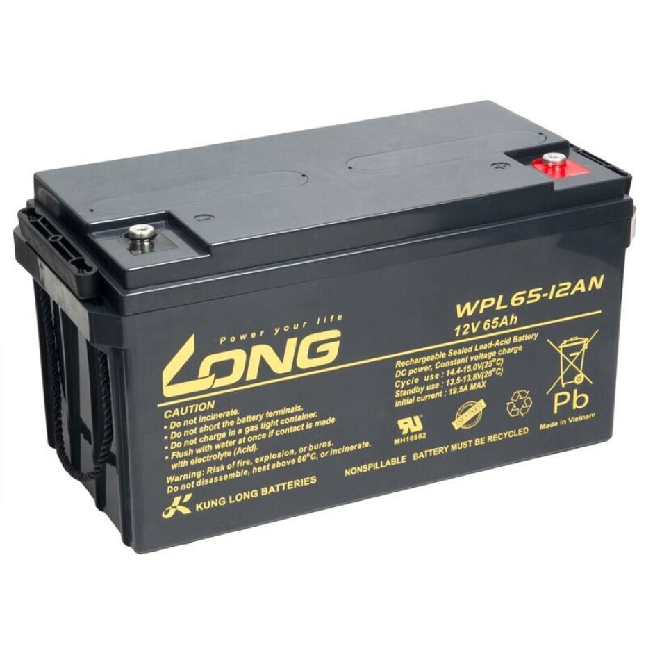 Long 12V 65Ah M6 LongLife (WPL65-12AN) (PBLO-12V065-F8AL) - main (0)