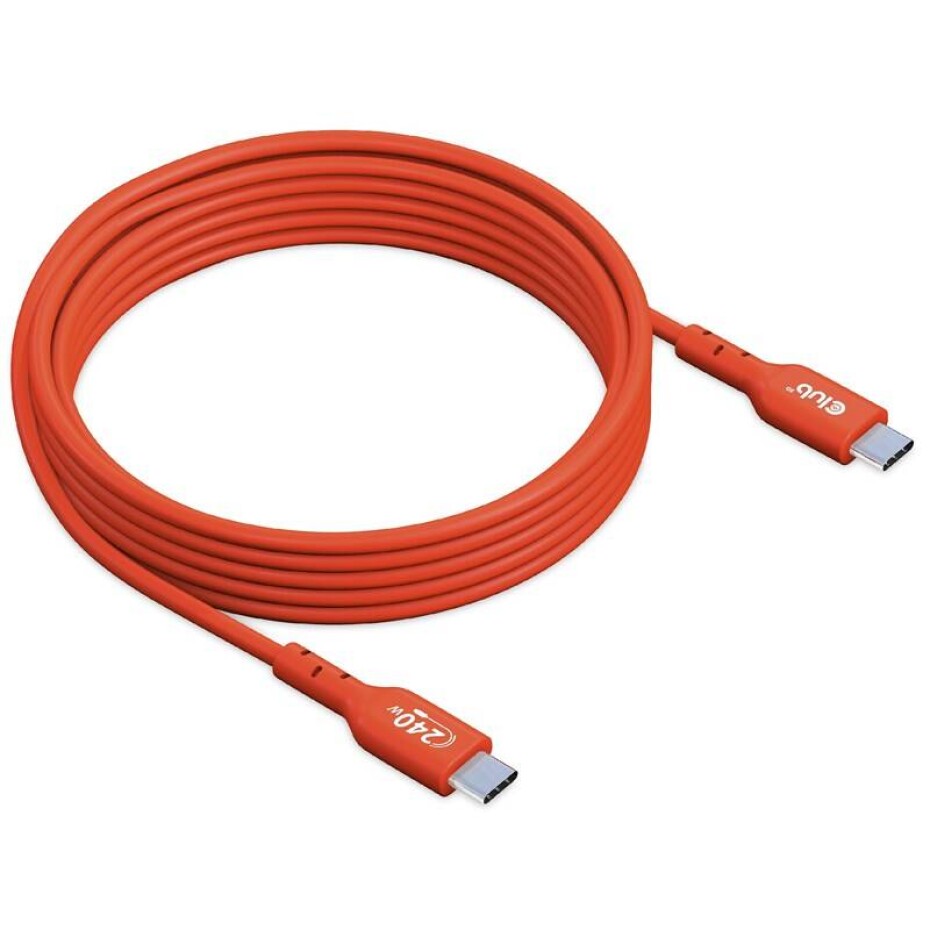 Club3D USB-C/USB-C PD 240W, 2m (CAC-1573) oranžový - main (0)