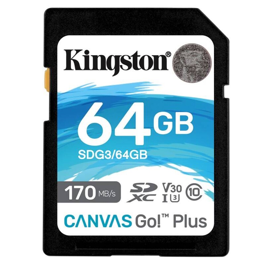 Kingston Canvas Go! Plus SDXC 64GB UHS-I U3 (170R/70W) (SDG3/64GB) - main (0)