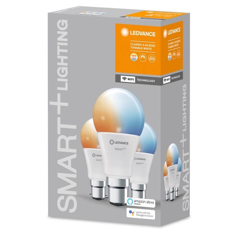 LEDVANCE SMART+ WiFi Classic Tunable White 9W B22d 3ks (4058075515666) - main (0)