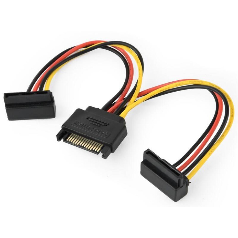 Gembird SATA napájecí na 2x SATA 90°, rozdvojka, 15cm (KAB051807) - main (0)