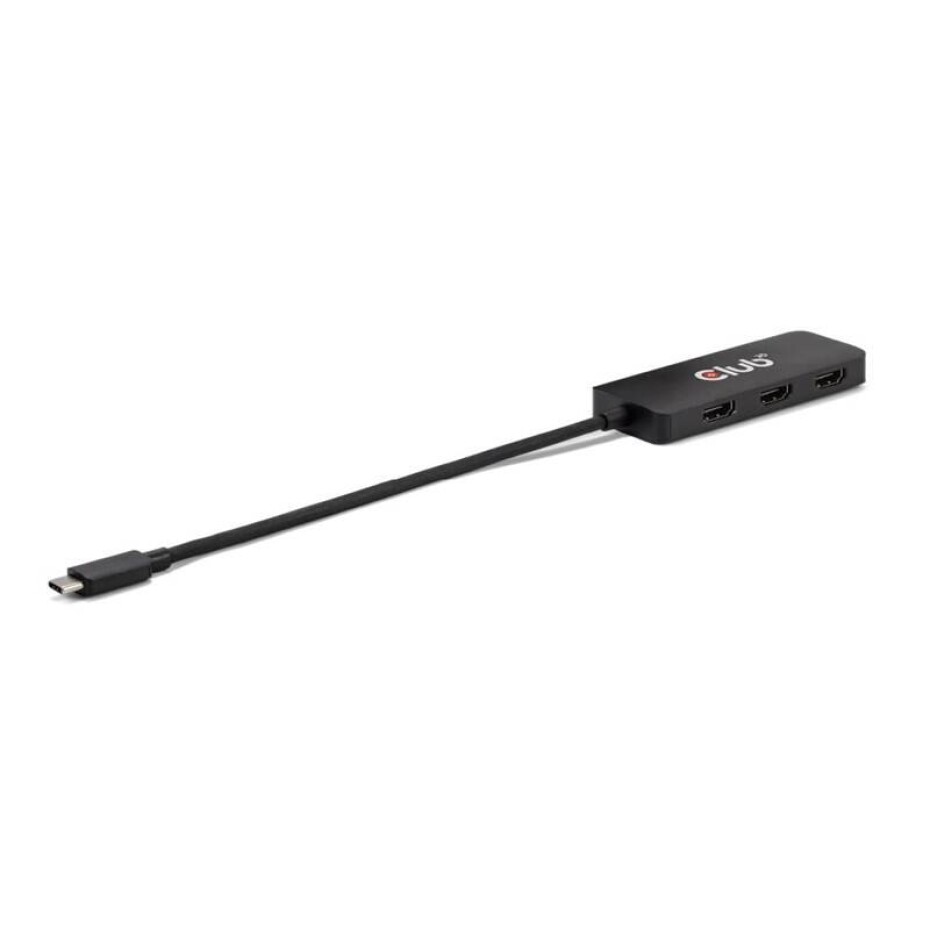Club3D USB-C na 3xHDMI, Single: 8K30Hz, Triple: 4K60Hz (CSV-1554) černý - main (0)
