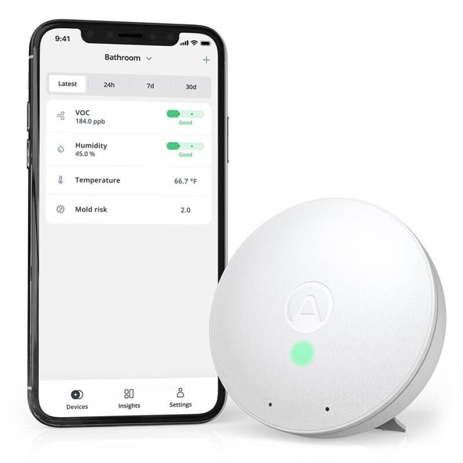 Airthings Wave Mini - senzor kvality ovzduší, vlhkosti, teploty a vzdušných chemikálií (292) - main (0)