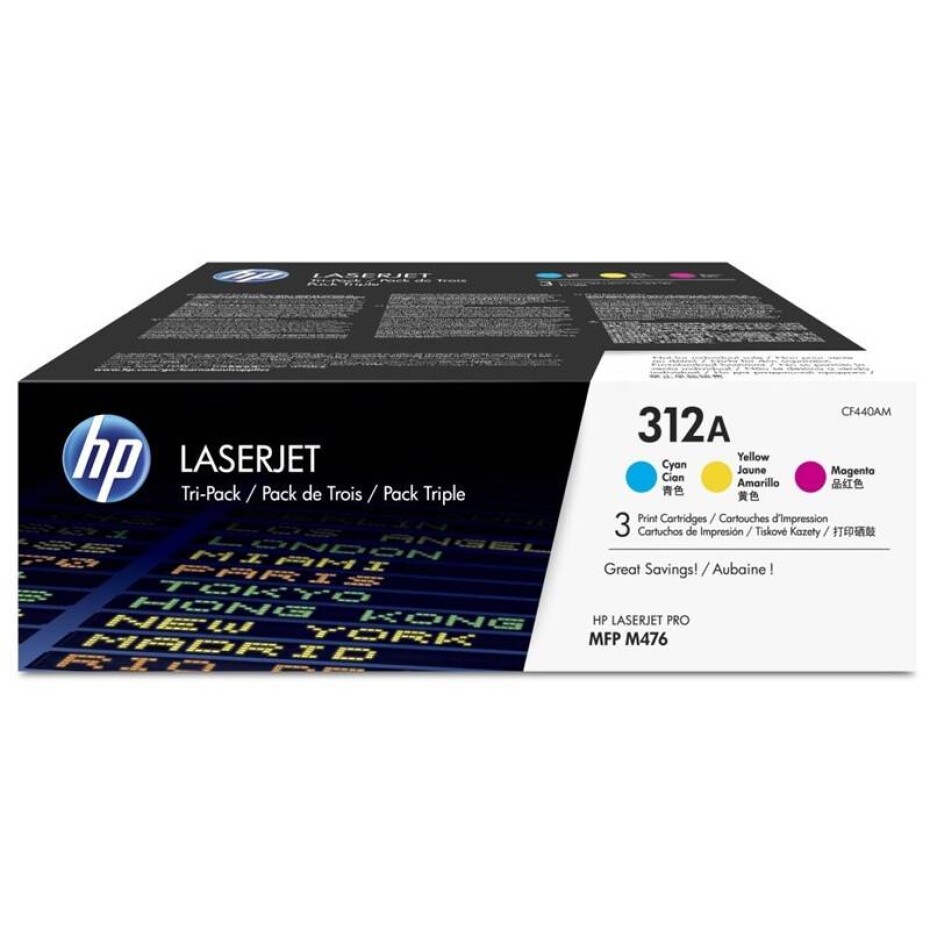 HP 312A, 3x 2 700 stran, 3 pack - CMY (CF440AM) - main (0)