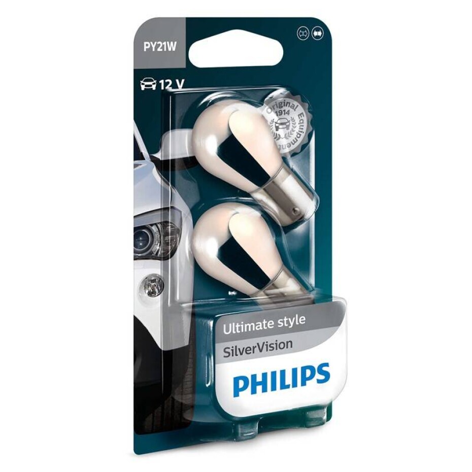 Philips SilverVision PY21W, 2ks (12496SVB2) - main (0)