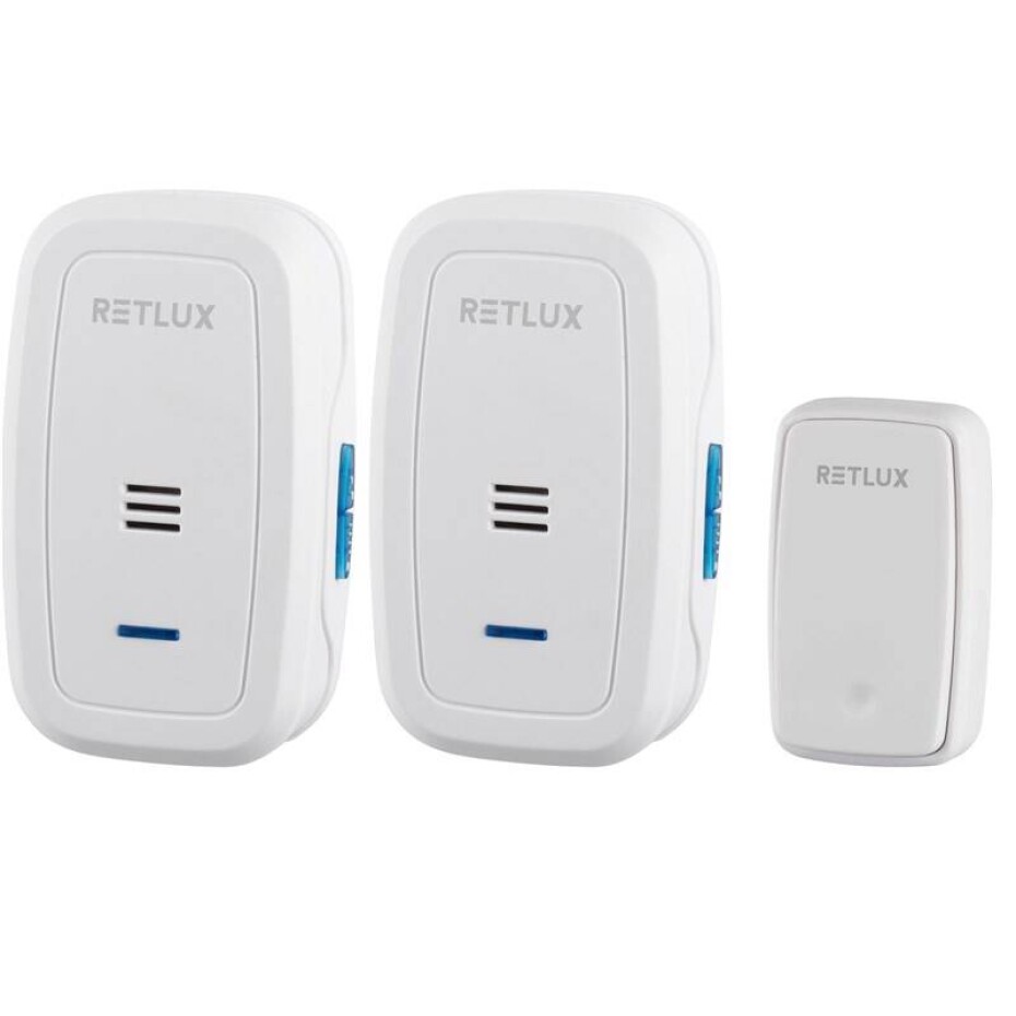 RETLUX RDB 104, 2x zvonek do sítě 230V +  tlačítko (RDB 104) bílý - main (0)