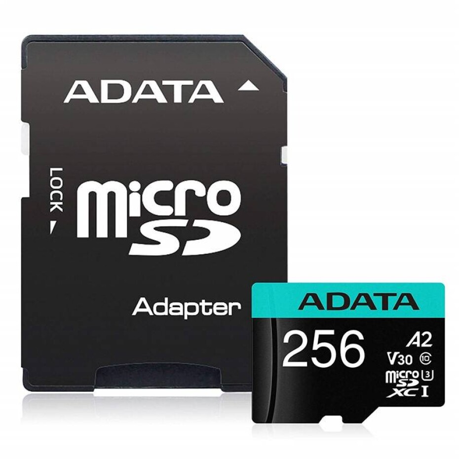 ADATA Premier Pro MicroSDXC 256GB (100R/80W) + adaptér (AUSDX256GUI3V30SA2-RA1) - main (0)