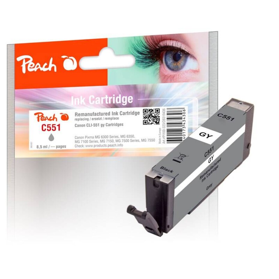 Peach Canon CLI-551GY, 8,5ml (319436) šedá - main (0)