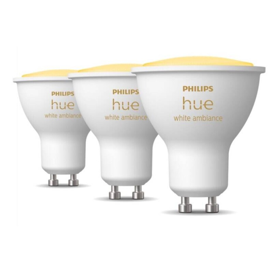 Philips Hue Bluetooth, 4,3W, GU10, White Ambiance, 3ks (8719514342804) - main (0)