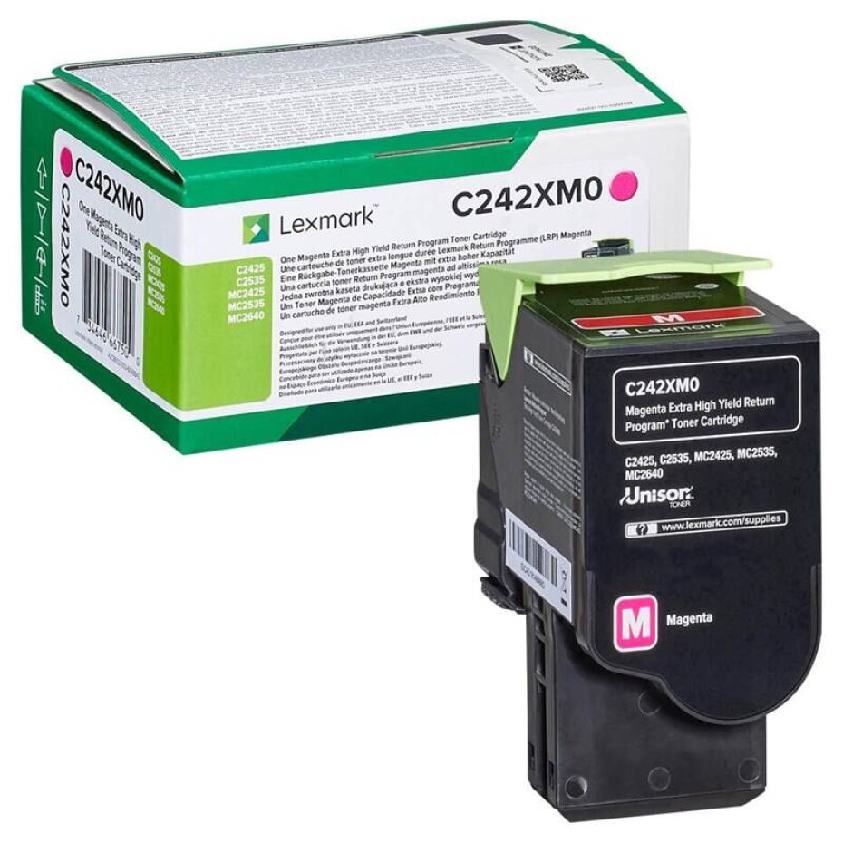 Lexmark C242XM0, 3500 stran, pro C2425dw, C2535dw, MC2425adw, MC2535adwe, MC2 (C242XM0) purpurový - main (0)