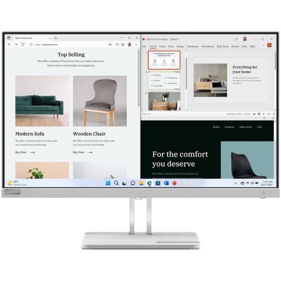 Lenovo L27e-40 (67ACKAC4EU) šedý - main (0)