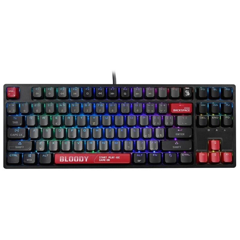 A4Tech Bloody S87 TKL, Red Switch, USB, CZ/SK layout (S87-ER-TKL) černá - main (0)