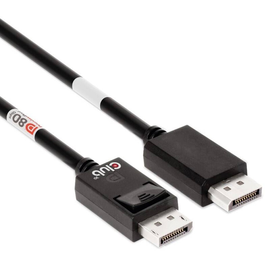Club3D DisplayPort 2.1 / DisplayPort 2.1, 4K120Hz/8K60Hz HDR (M/M), 1,2m (CAC-1091) černý - main (0)