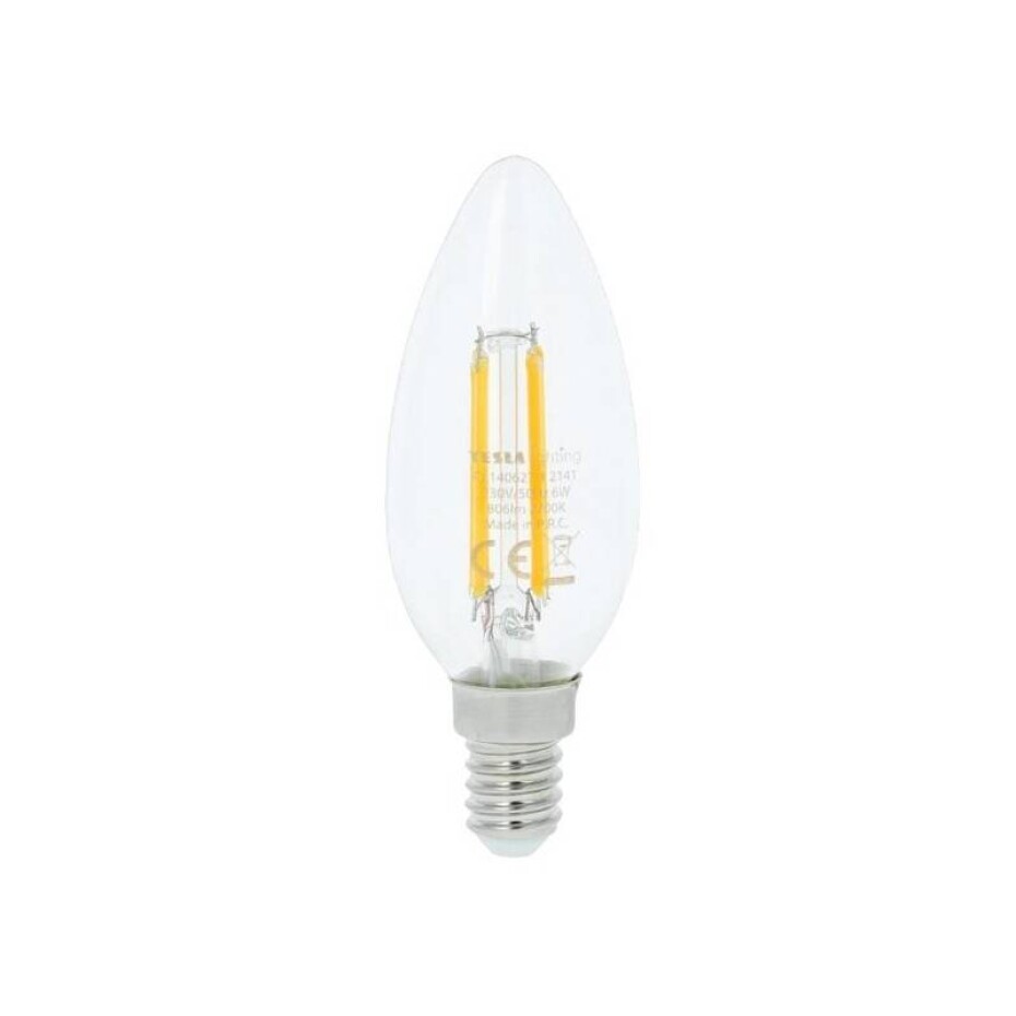 Tesla filament svíčka E14, 6W, teplá bílá (CL140627-1) - main (0)