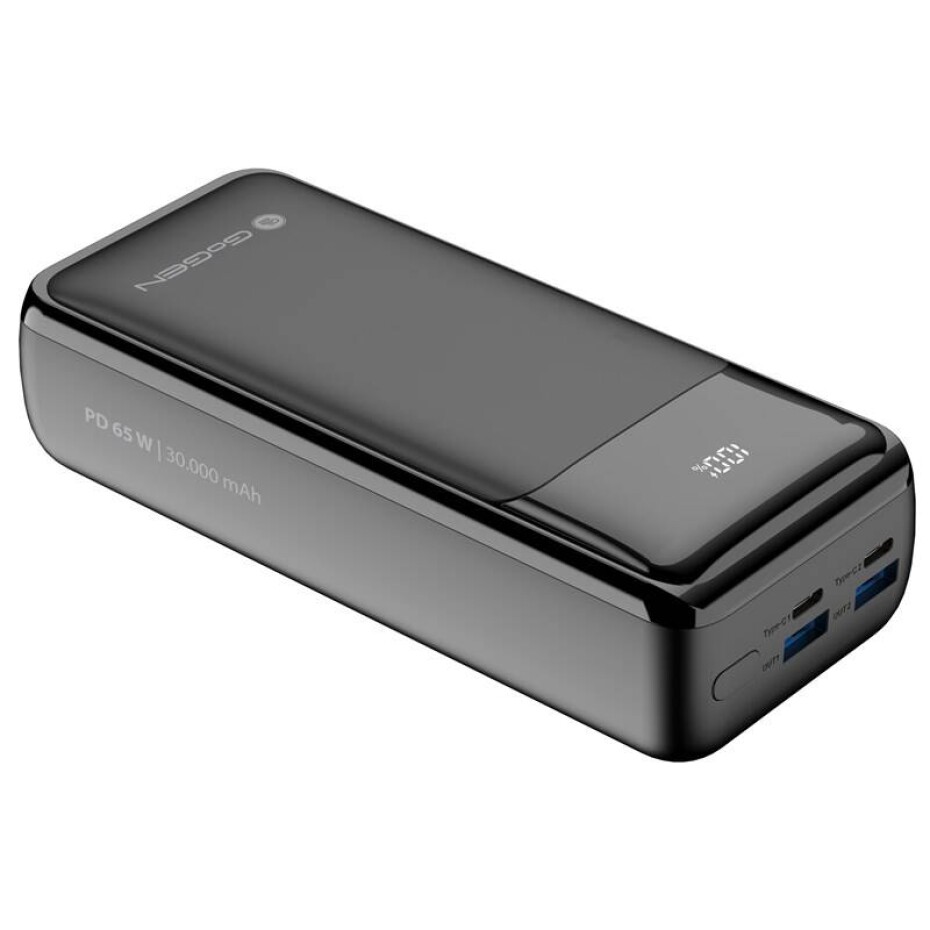GoGEN 30000mAh, USB-C PD 65W, QC 22,5W, LCD (PB300002B) černá - main (0)