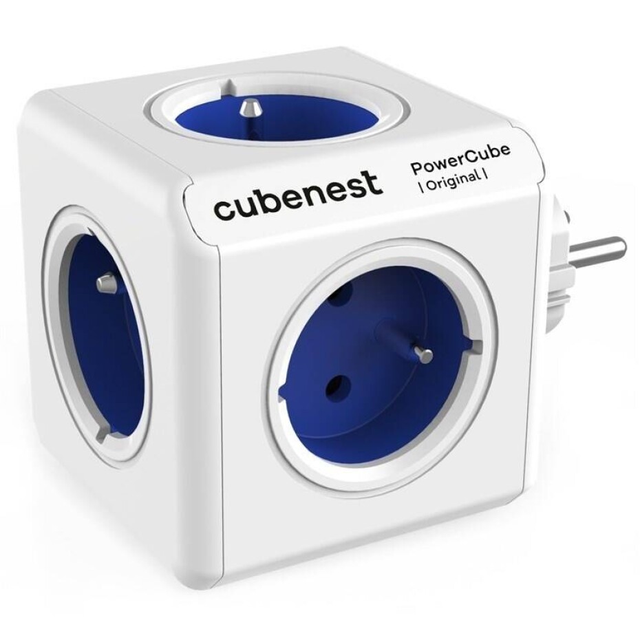 CubeNest Powercube Original, 5x zásuvka (PC120BL) bílá/modrá - main (0)