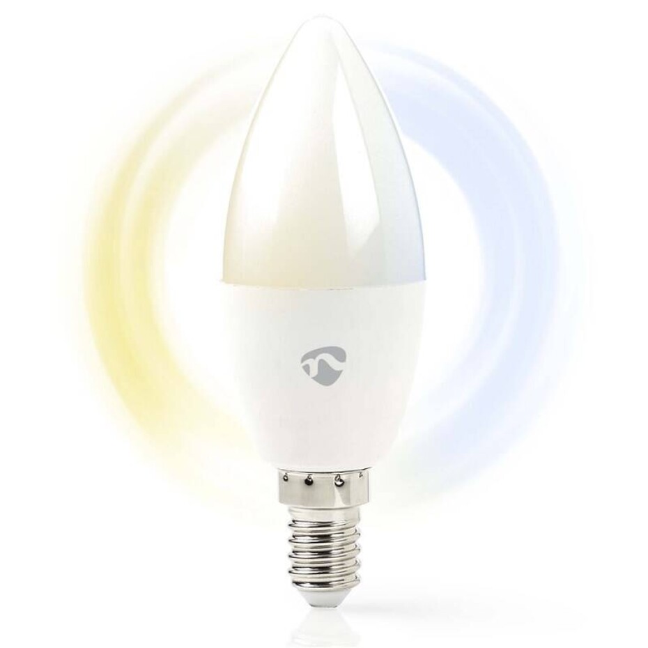Nedis SmartLife svíčka, Wi-Fi, E14, 470 lm, 4.9 W, Teplá - studená bílá (WIFILRW10E14) - main (0)