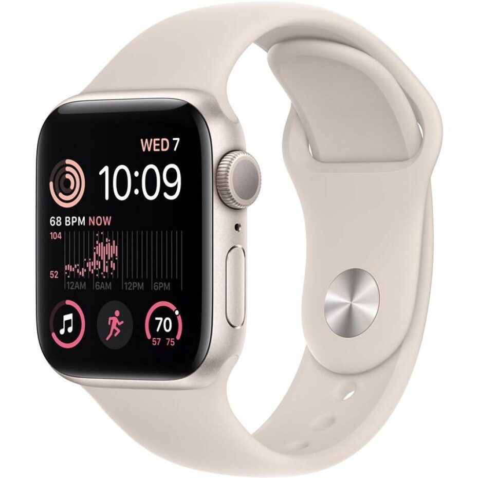 Apple Watch SE 2022 GPS 40mm pouzdro z hvězdně bílého hliníku - hvězdně bílý sportovní řemínek (MNJP3CS/A) - main (0)
