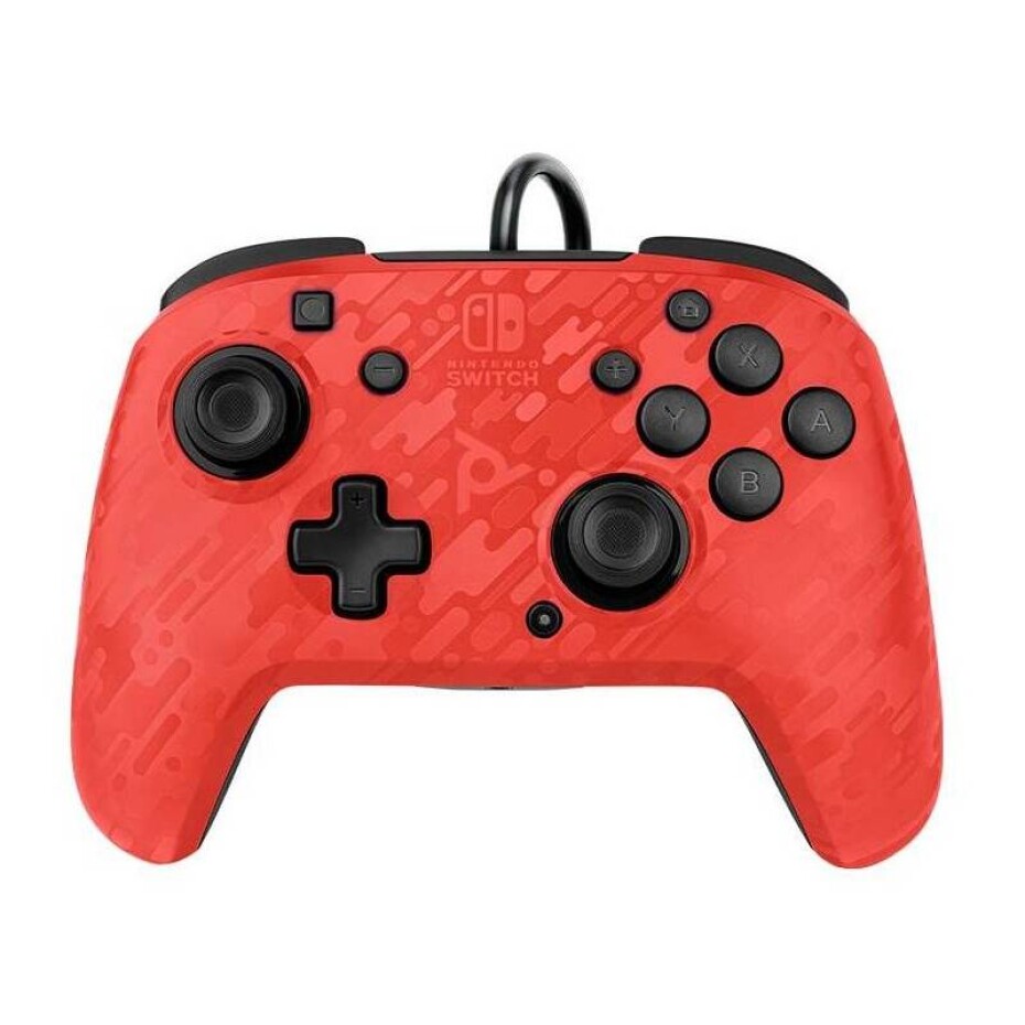 PDP Faceoff Deluxe+ Audio pro Nintendo Switch (500-134-EU-CM04) červený - main (0)