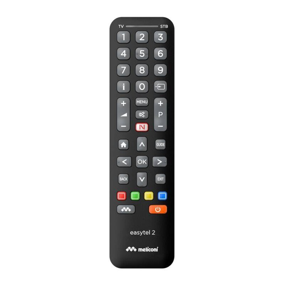 Meliconi EASYTEL 2,  Univerzální dálkový ovladač pro 1 TV + dekodér (808061) černý - main (0)