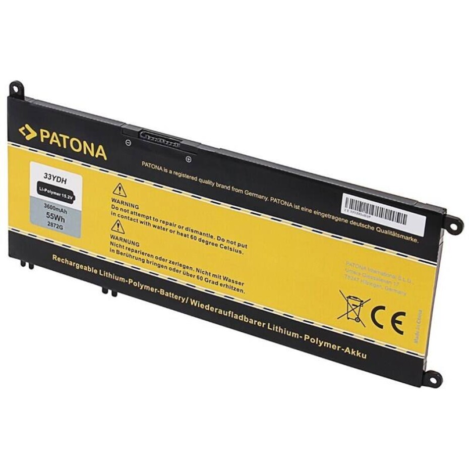 PATONA pro DELL Inspiron 13/15/17 G3 3600mAh Li-Pol 15,2V 33YDH (PT2872) - main (0)