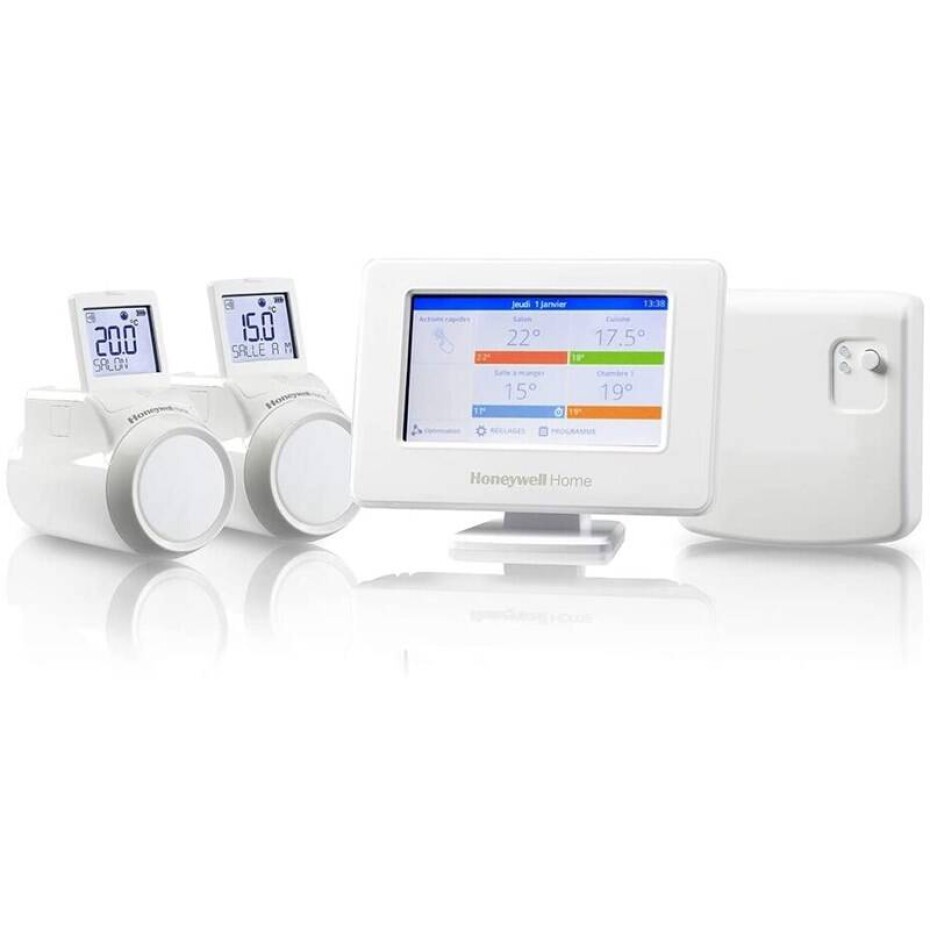 Honeywell Evohome Starter Set 2 Kotel CZ Evohome Touch WiFi + 2x termohlavice HR92 + BDR91 (THR99C3112) - main (0)