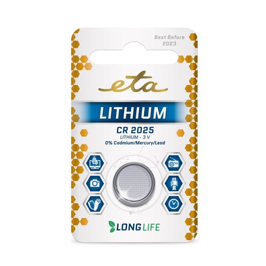 ETA PREMIUM CR2025, blistr 1ks (CR2025LITH1) - main (0)