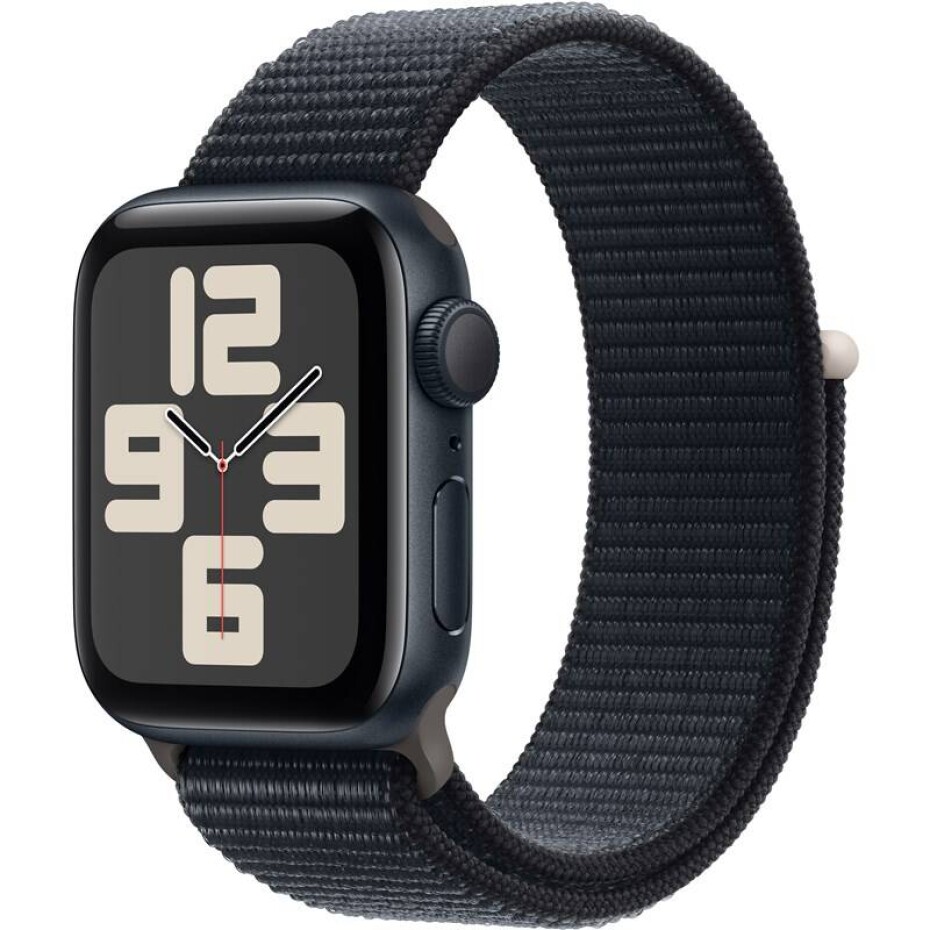 Apple Watch SE 2023 GPS 40mm pouzdro z temně inkoustového hliníku - temně inkoustový provlékací sportovní řemínek (MRE03QC/A) - main (0)