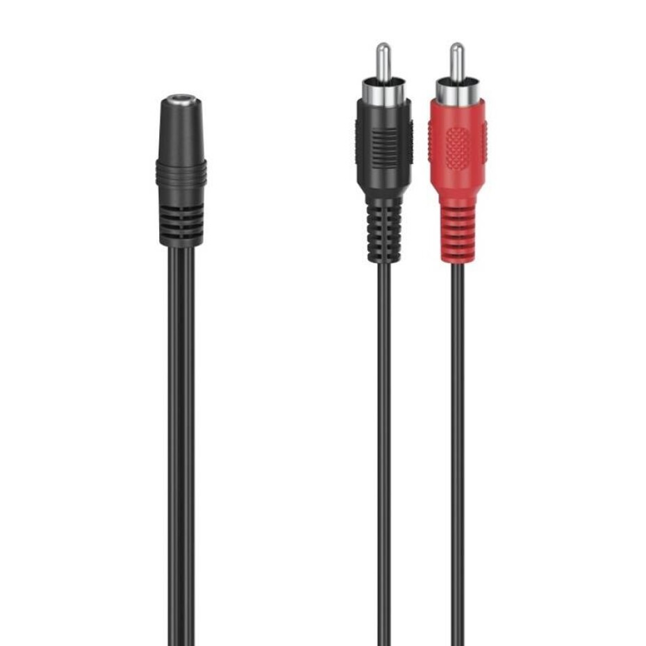 Hama jack 3,5 mm stereo / 2x cinch (RCA), 10 cm (205186) černý - main (0)