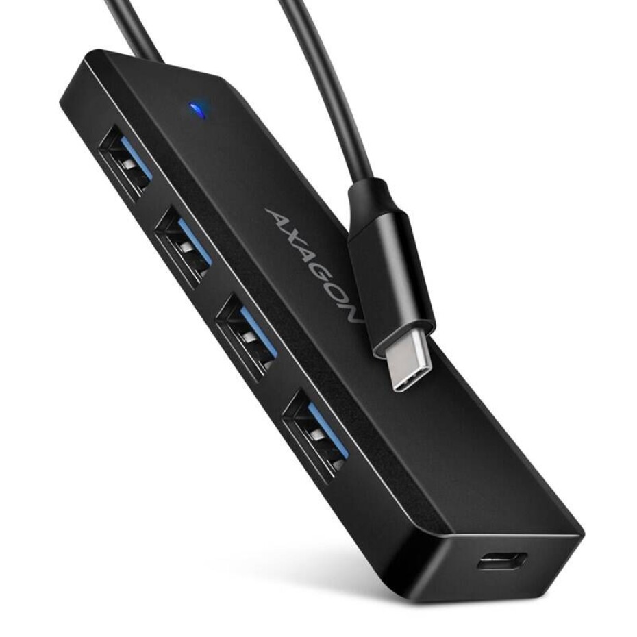 Axagon 4x USB / USB-C, kabel USB-C 19cm (HUE-C1C) černý - main (0)
