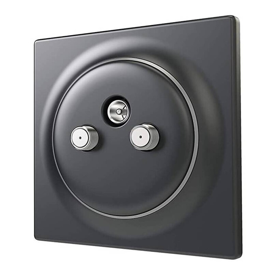 Fibaro Walli TV-SAT zásuvka, matná antracit (FGWTFEU-021-8) - main (0)