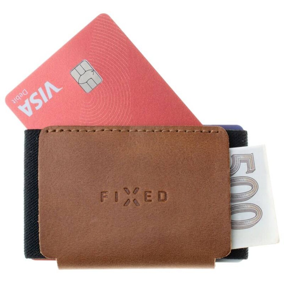 FIXED Tiny Wallet z pravé hovězí kůže (FIXW-STN2-BRW) hnědá - main (0)