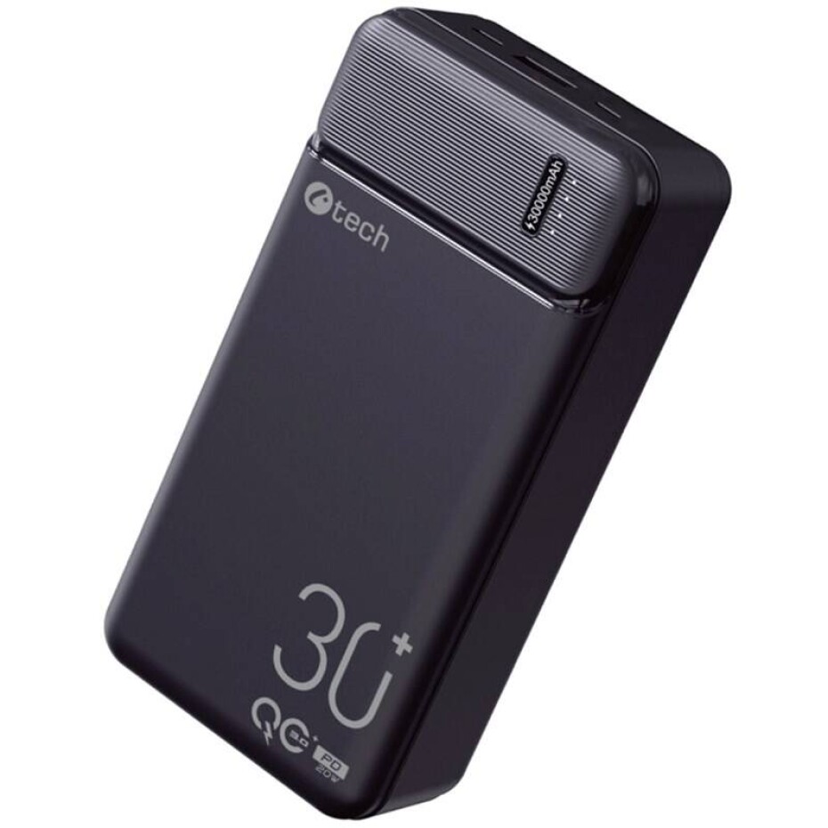 C-Tech 30000 mAh, Li-Pol, 20W, USB-C/USB-A/micro USB (PBPD-30) černá - main (0)