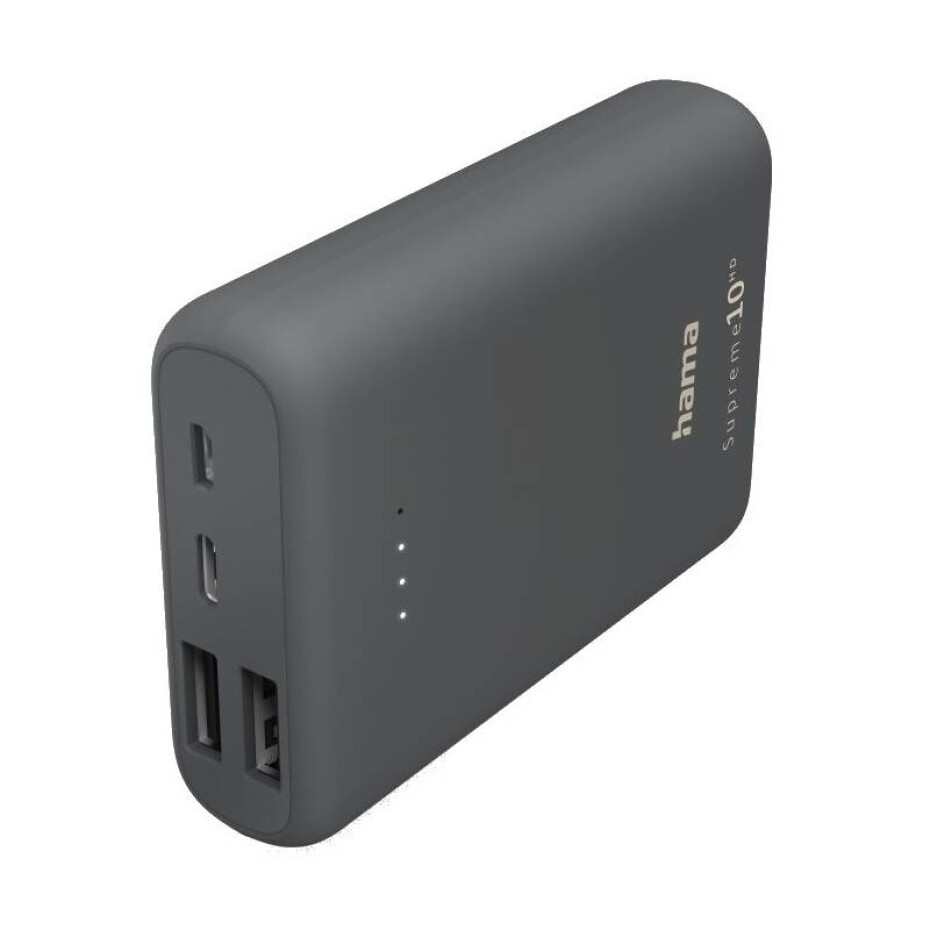 Hama Supreme 10HD, 10 000 mAh (201668) šedá - main (0)
