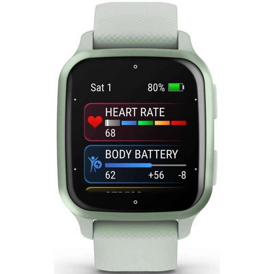Garmin Venu Sq 2 - Metallic Mint/ Cool Mint Silicone Band (010-02701-12) - main (0)