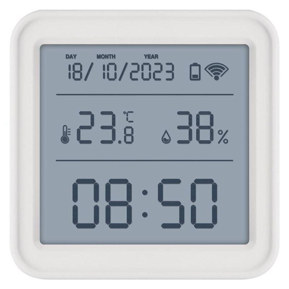 EMOS GoSmart, digitální bezdrátový teploměr s displejem, ZigBee (EGS0101) bílý - main (0)