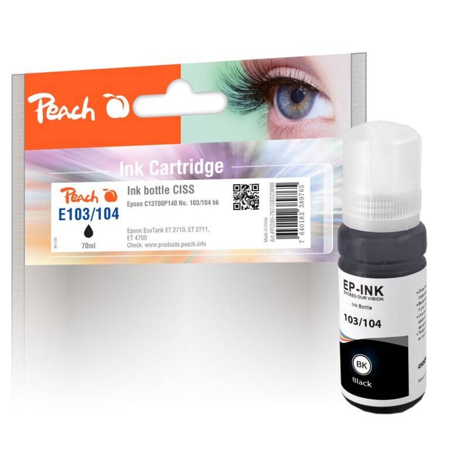 Peach Epson N103/104, T00S1, T00P1, 70 ml (320898) černá - main (0)